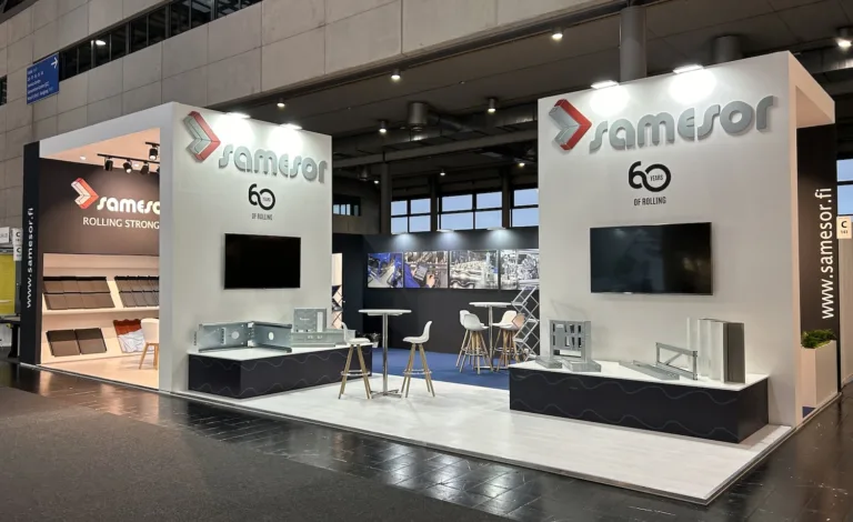 Carbon neutral exhibition stand for Samesor AB from Messeforum Oy